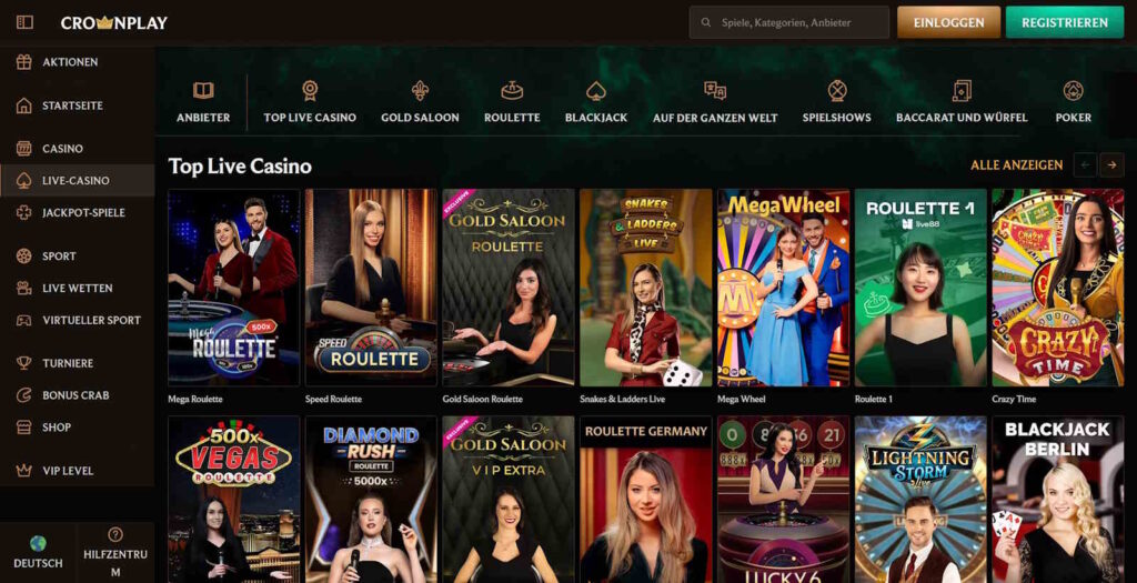 Crownplay Live Dealer Spiele